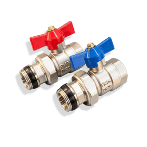 Komfort 3/4" Isolation Ball Valves For Manifold Mixing Valve (Pair)