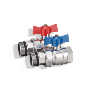 Komfort 3/4" Isolation Ball Valves For Manifold Mixing Valve (Pair)