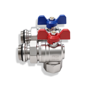 Komfort 1" Angled Manifold Isolation Ball Valves (Pair)