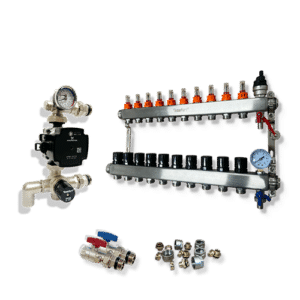 Underfloor Heating Manifold and Pump - 10 Port UFH Manifold Grundfos Pump Control Pack