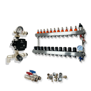 Underfloor Heating Manifold and Pump - 11 Port UFH Manifold Grundfos Pump Control Pack