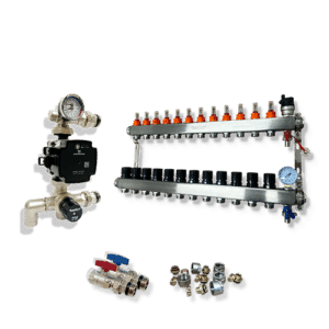 Underfloor Heating Manifold and Pump - 12 Port UFH Manifold Grundfos Pump Control Pack