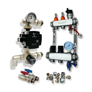 Underfloor Heating Manifold and Pump - 2 Port UFH Manifold Grundfos Pump Control Pack