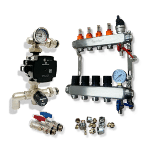 Underfloor Heating Manifold and Pump - 4 Port UFH Manifold Grundfos Pump Control Pack