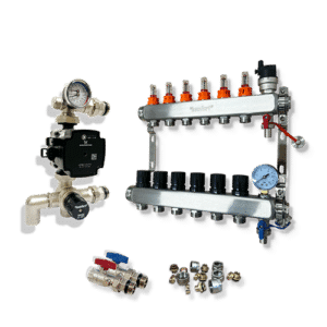 Underfloor Heating Manifold and Pump - 6 Port UFH Manifold Grundfos Pump Control Pack