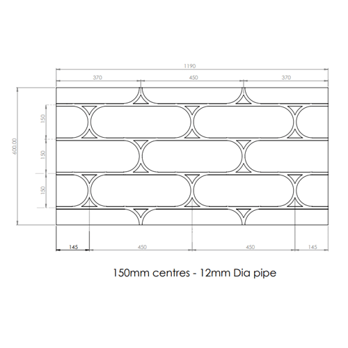 Underfloor Heating Chipboard T&G 1200 x 600 x 22mm (150mm Cntrs) for 12mm Pipe - Image 2